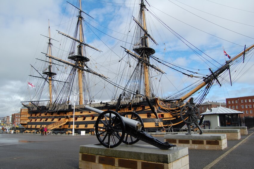HMS Victory docked in Portsmouth