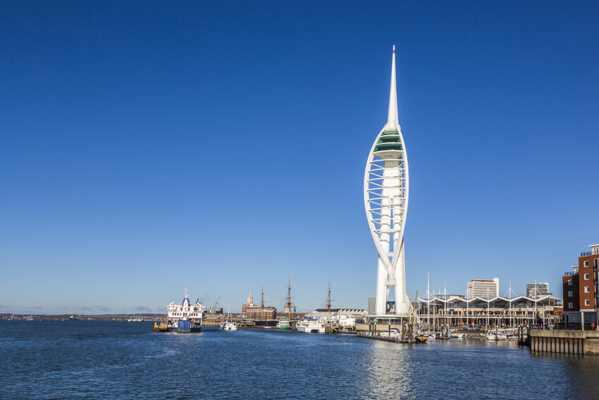 Tower in the harbour in Portsmouth